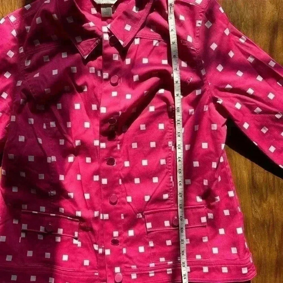 Christopher & Banks Women’s Size Large Jacket Pink and White - Picture 5 of 6